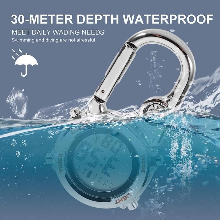 Waterproof carabiner watch on sale