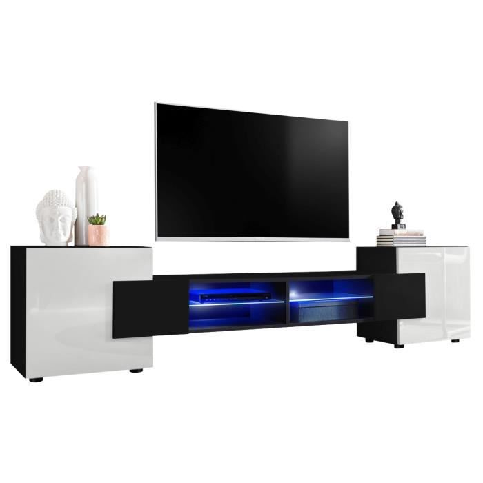 Meuble TV 120 cm EDGE - Meubles JEM Option LED Avec LED