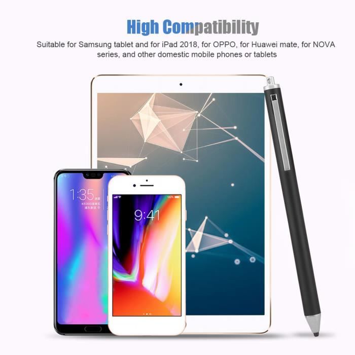 Taiyongkang Stylet Tablette pour Ipad Samsung Xiaomi Android Chromebook  Huawei Lenovo, Stylet Tactile Pointe Fine 1,45 Mm pour TéLéPhones  Smartphone