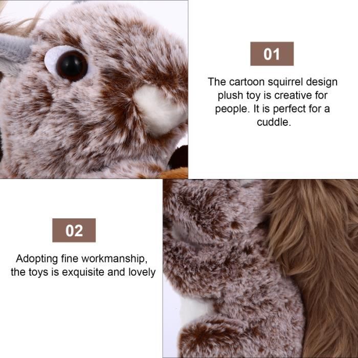 Laruokivi – Peluche Scrat écureuil 20 Cm – Jouet Doux – Cadeau Enfant, Anniversaire, Noël