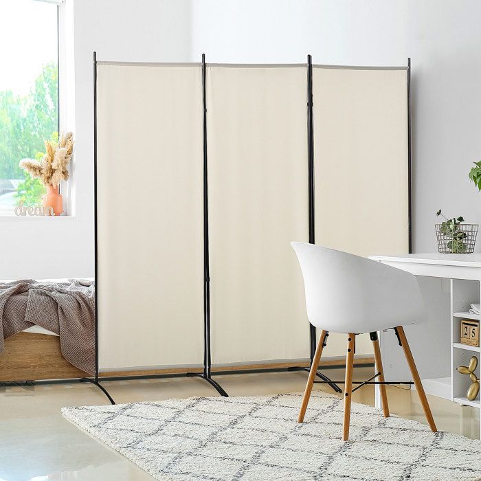 Izrielar Paravent pliable - 180 cm x 180 cm - Imperméable - Brise-vue - 1 pièce - Pour balcon, chambre - Beige