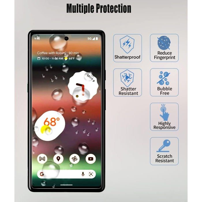 Coque Silicone Transparente + 2 Verres Trempés Pour Google Pixel 6 Pro - Little Boutik