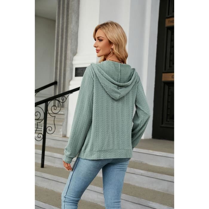 Gilet Laine Gilet ZippÃ© Femme Capuche Gilet Zippe En Tricot