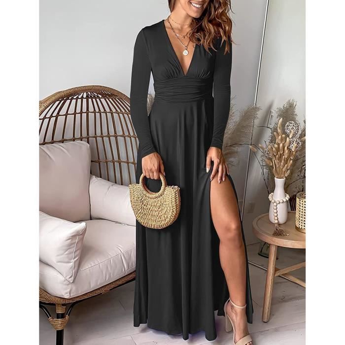 Robe de soirée femme manche longue on sale
