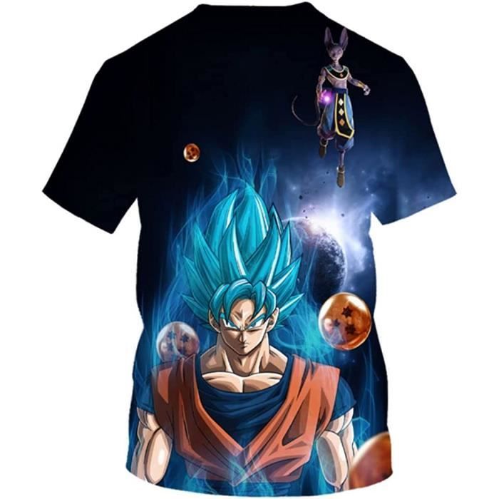 3D Imprime Anime Dragon Ball Z T Shirt Enfant Hommes Femmes Goku Tee Shirt Dragonball Manga Saiyan DBZ Tshirt Vetement Casual Noir Cdiscount Pret a Porter