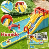 Château Gonflable Enfant 9 en 1 DREAMADE avec Souffleur 680W, Toboggan Château Gonflable Enfant 9 en 1 DREAMADE avec Souffleur 680W, Toboggan