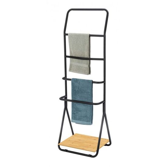 Porte-serviettes Verona Noir Mat - Wenko, 51x156,5x40 Cm - Pour Radiateur