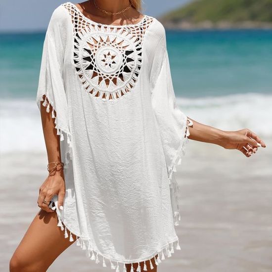 Tunique de sales plage blanche