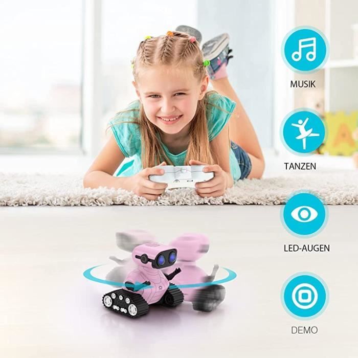 Jouet Robot pour Enfants - Marque - Modèle - Yeux LED - Musique -  Rechargeable USB - Rose - Cdiscount Jeux - Jouets