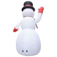 #26961 Bonhomme de neige - Personnage de Noël Décoration de Noël gonflable avec LED IP44 600 cm XXL Meuble©-3