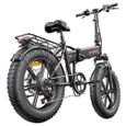 velo electrique Pliable adulte ENGWE EP-2 Pro Autonomie 120km fat bike 20 pouces pneu avec amortisseur avant Batterie 48V13AH Noir-3