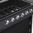 vidaXL Barbecue au gaz avec 6 zones de cuisson Acier Noir-3