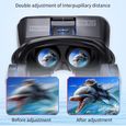Lunettes 3D Lunettes VR Machine tout-en-un avec casque stéréo et télécommande noire-3