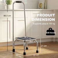 Marchepied Sécurisé Maximex SECURA 2en1 - Réglable En Hauteur - Antidérapant - Gris Marchepied Sécurisé Maximex SECURA 2en1 - Réglable En Hauteur - Antidérapant - Gris