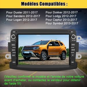 Cadre Façade Pour Renault Duster 2012-2018 – Compatible Autoradio 9/10,1 Pouces – Design Discret, Hauteur 7 Cm – Plastique ABS Durable - 6