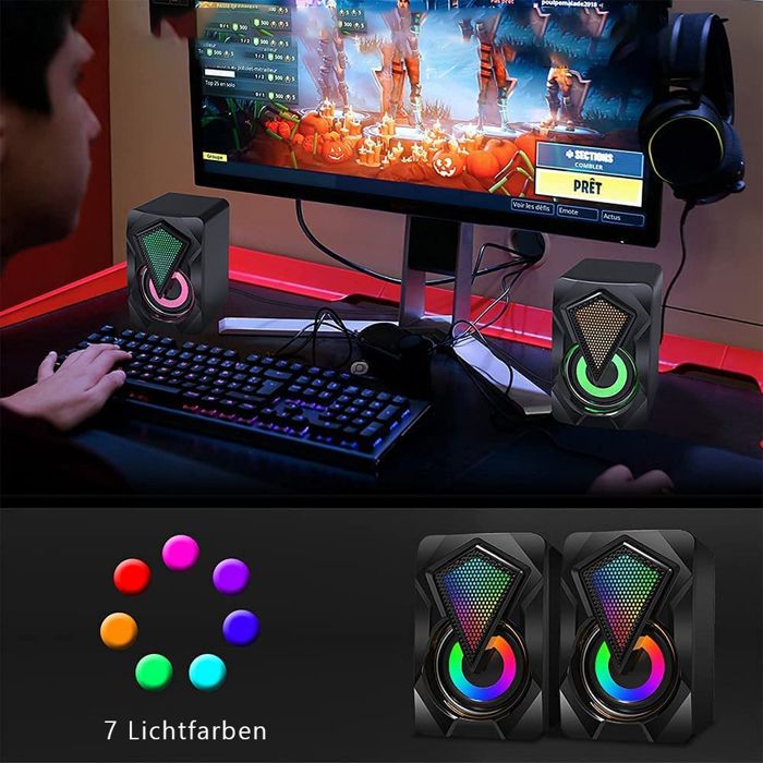 Haut-Parleurs D'Ordinateur, Barre De Son Pour Ordinateur Sans Fil, Mini