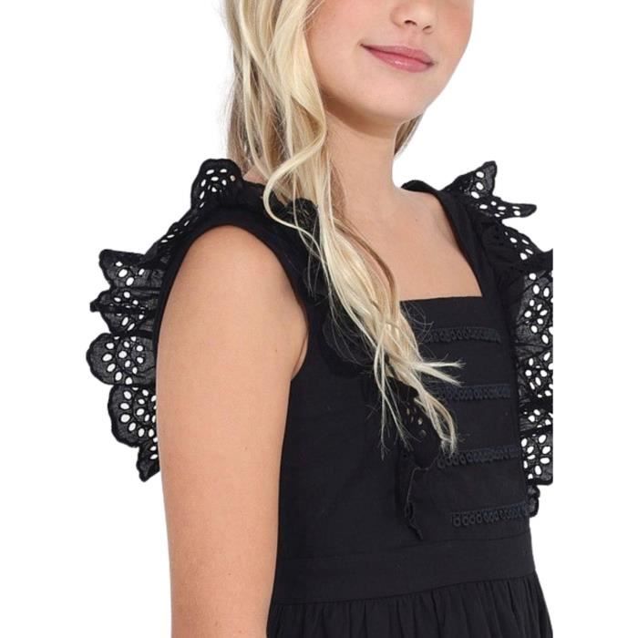 Robe Mayoral Popeline Perforee Noire pour Fille Noir Cdiscount Pret a Porter