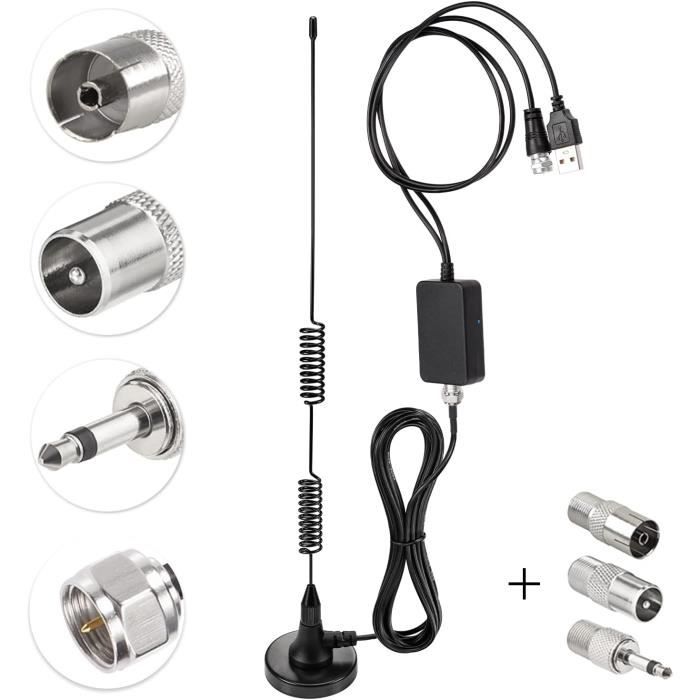 Antenne Radio Voiture Universelle 6,5cm - FM/AM - Noire - Avec Vis M4/M5/M6 - Pour Remplacement Antenne Originale
