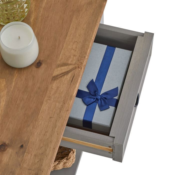 IDMARKET Table Basse Rectangulaire 1 Tiroir AUSTRIA 100 Cm Bois Pied épingle Noir - Maison