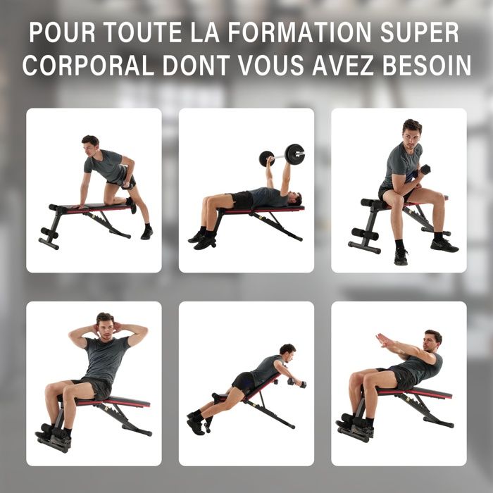 Structure Acier Charge Max 150 Kg Banc De Musculation Pliable Et Réglable 7 Positions – Charge Max 150 Kg, Roulettes, Idéal Abdos, Pectoraux, Maison Banc De Musculation Inclinable
