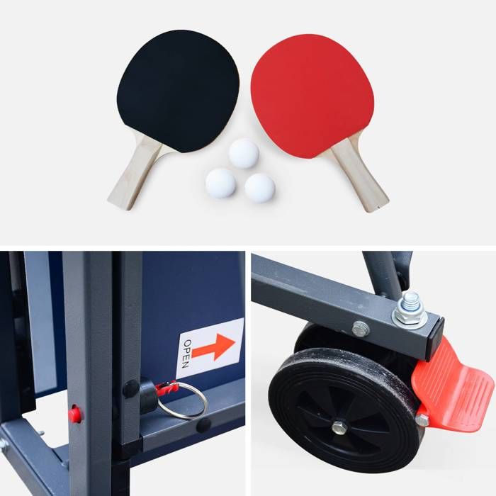 Housse Raquette Ping Pong Gris – Étui Oxford Résistant Demi-Doux Avec Fermeture Éclair