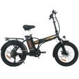 HITWAY Vélo électrique Pliable 20" - E-Bike 7 vitesses - Batterie au Lithium Amovible 36V 11,2Ah - Autonomie 35KM-90KM - Orange-0