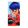 Miraculous Ladybug Serviette de Bain en Microfibre pour Enfant 70 x 140 cm