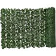 AWY30632-Haie artificielle feuille verte Faux lierre clôture de confidentialité mur végétal toile de fond décorative pour jardin 0-0