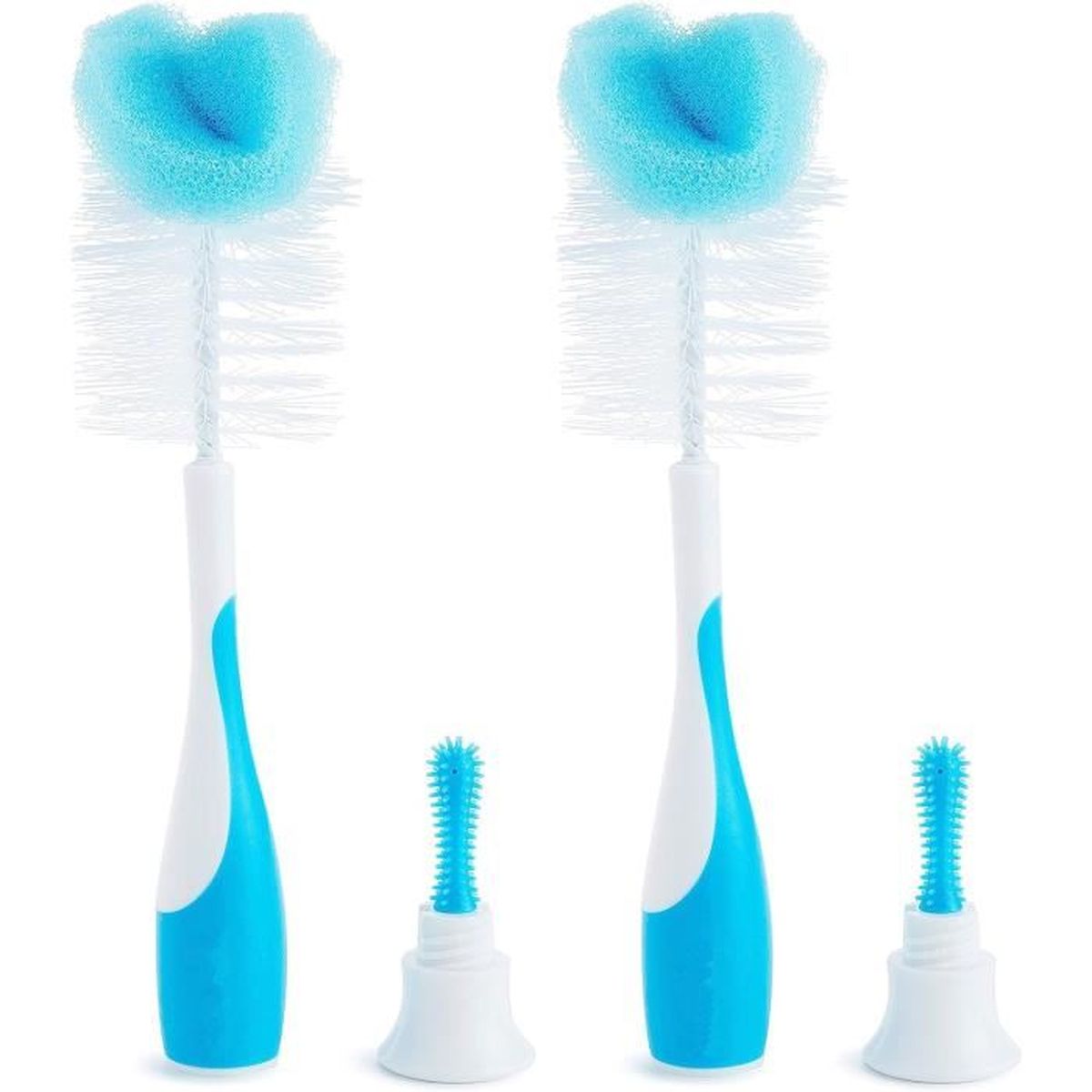 2 Brosses Nettoyage Biberon Silicone - 28cm Long Manche - Sans BPA - Pour Tasses Et Bouteilles Étroites