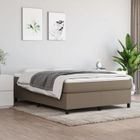 VIDAXL UNIQUE 140x190 cm Sommier à lattes de lit Taupe Tissu - Lit Double Moderne 8383