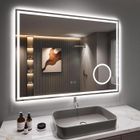 DRIPEX Miroir Salle de Bain 80x60cm avec 3X Loupe, 45W Miroir Anti-buée avec éclairage, Prise pour Rasoir, Dimmable et 3 Couleurs Réglable