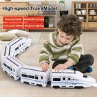 Train Électrique Grande Vitesse pour Enfants – Jouet Educatif, 2 Locomotives + 3 Wagons – Garçons et Filles – Tiducel®