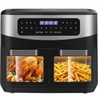 Friteuse à Air Dual Zone 12L - Iceagle - 2200W Air Fryer - Séparateur Amovible - XXL Friteuse Sans Huile - 10 Programmes, Recette