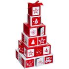 Calendrier de l'Avent en Bois FEERIC LIGHTS & CHRISTMAS - Pile de cadeaux - 24 tiroirs