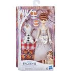 DISNEY FROZEN DISNEY LA REINE DES NEIGES 2 - Pique-nique automnal d'Anna et Olaf - Poupée Olaf - Poupée Anna - robe - pour enfants - dès 3 ans