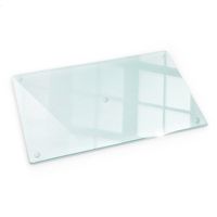 Cache plaque de cuisine - Tulup - antidérapante - verre trempé - pour plan de travail - 52x30 cm