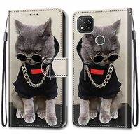pour Xiaomi Redmi 9C Coque Étui PU Leather Cuir Portefeuille Anti-Rayures Protection Cover Emplacement Carte Housse Téléphone Case