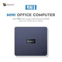 Beelink Mini S Mini PC, avec Nouveau 11th Génération Jasper Lake N5095, DDR4 8GB/256GB,Win 11 Pro,Support Dual HDMI