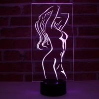 Lampe illusion femme nue avec télécommande - Cadeau anniversaire surprise Collection Déco