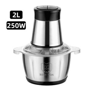 Lamacom Hâchoir électrique 300W Bol Inox 2L 2 vitesses pour tous les