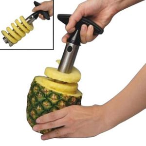 Facile à utiliser et à nettoyer Permet de retirer la pulpe et le jus Outil de coupe pour réduire les déchets WANGCL Coupe-ananas en acier inoxydable 