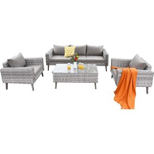 Salon De Jardin En Resine Tressee Kataja Scandinave Achat