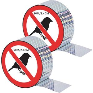 4pcs Bande Répulsive Anti Oiseaux Bande Holographique pour Oiseaux Anti  Oiseaux Bande 80m x 2,4cm