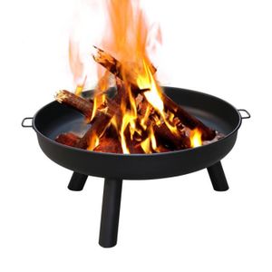 BRASERO - ACCESSOIRE Hoviecole Bol de feu 80 cm fond en dentelle pieds anti-rouille barbecue Fire Pit pour chauffage ACCESSOIRE DE BRASERO