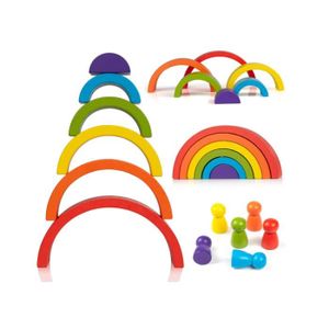 Jouets en bois Kinderfeets arc-en-ciel grand - multicolore