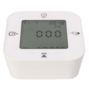 MESURE THERMIQUE Qiilu compteur d'humidité de la température numérique Thermomètre multifonctionnel Hygromètre Commande vocale Horloge