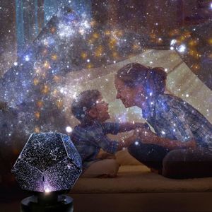 LAMPE A POSER Lampe De Projection De Ciel Étoilé Rechargeable Par Usb Veilleuse 3D Galaxy Lampe De Chevet Pour Chambre D'Enfant[J4767]