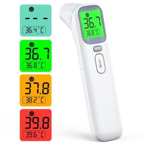 THERMOMÈTRE BÉBÉ Thermometre Frontal et Auriculaire, KKmier Thermomètre Infrarouge sans Contact pour Enfant et Adulte, Thermomètre Médical 4 en 131