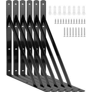 EQUERRE - ASSEMBLAGE STARVAST Equerre Etagere Murale, 6 Pcs Supports Tr