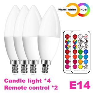 AMPOULE - LED E14 Warm White X4 E14 ampoule LED bougie couleur a